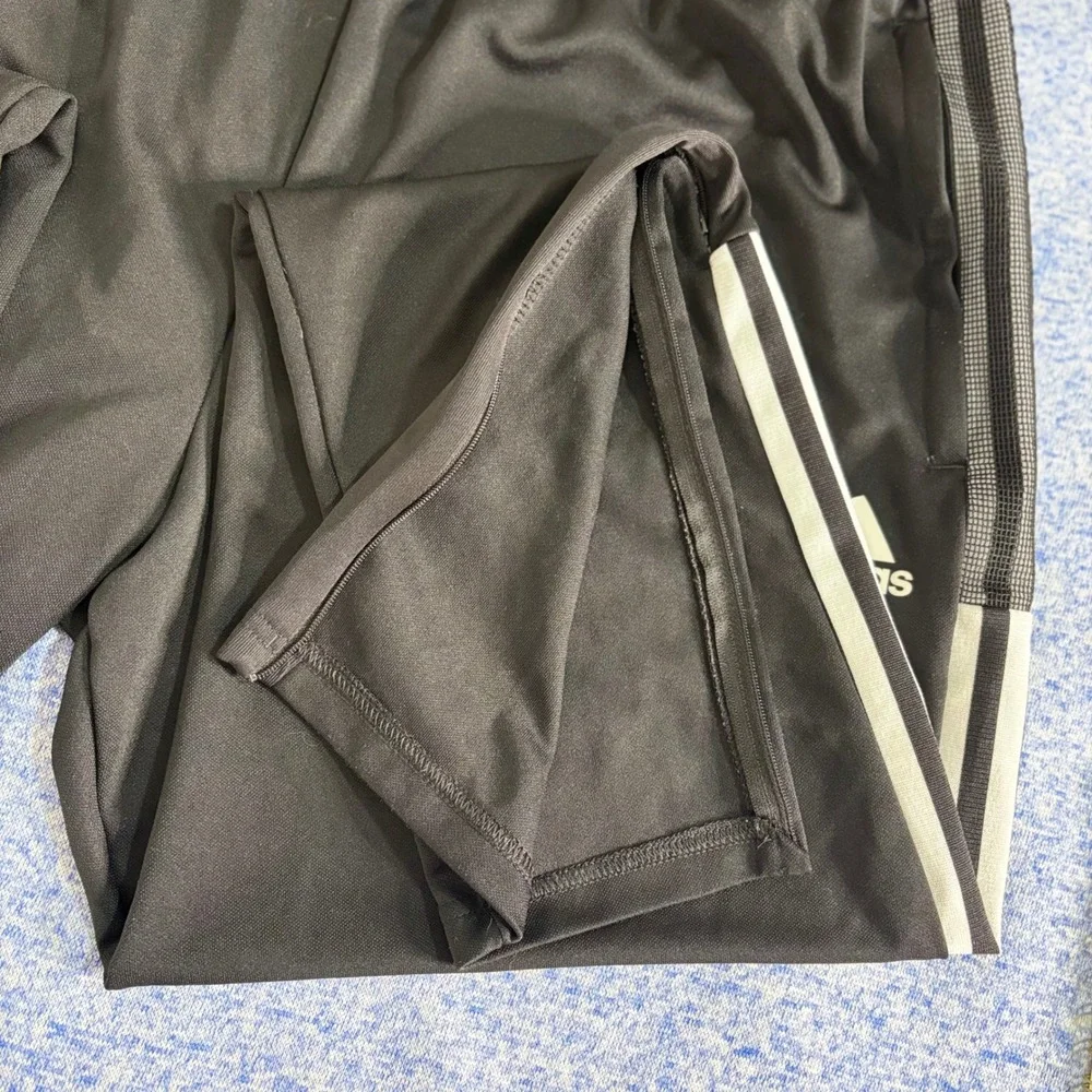 Adidas Mens Tiro Track Pants Black Primegreen 3-Stripe Athletic Joggers 2XL EUC